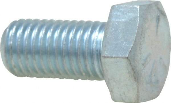 Made in USA - 5/16-24 UNF, 5/8" Length Under Head Hex Head Cap Screw - Fully Threaded, Grade 5 Steel, Zinc-Plated Finish, 7/16" Hex - Benchmark Tooling
