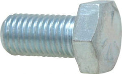 Made in USA - 5/16-24 UNF, 5/8" Length Under Head Hex Head Cap Screw - Fully Threaded, Grade 5 Steel, Zinc-Plated Finish, 7/16" Hex - Benchmark Tooling