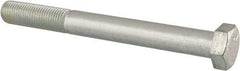 Made in USA - 3/8-24 UNF, 3-1/2" Length Under Head Hex Head Cap Screw - Partially Threaded, Grade 5 Steel, Zinc-Plated Finish, 9/16" Hex - Benchmark Tooling