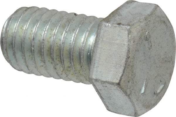 Made in USA - 7/16-14 UNC, 3/4" Length Under Head Hex Head Cap Screw - Fully Threaded, Grade 5 Steel, Zinc-Plated Finish, 5/8" Hex - Benchmark Tooling