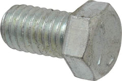 Made in USA - 7/16-14 UNC, 3/4" Length Under Head Hex Head Cap Screw - Fully Threaded, Grade 5 Steel, Zinc-Plated Finish, 5/8" Hex - Benchmark Tooling