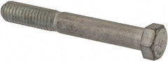 Made in USA - 7/16-14 UNC, 3-1/4" Length Under Head Hex Head Cap Screw - Partially Threaded, Grade 5 Steel, Zinc-Plated Finish, 5/8" Hex - Benchmark Tooling