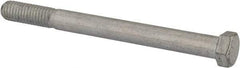 Made in USA - 7/16-14 UNC, 5" Length Under Head Hex Head Cap Screw - Partially Threaded, Grade 5 Steel, Zinc-Plated Finish, 5/8" Hex - Benchmark Tooling