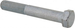 Made in USA - 7/16-20 UNF, 3" Length Under Head Hex Head Cap Screw - Partially Threaded, Grade 5 Steel, Zinc-Plated Finish, 5/8" Hex - Benchmark Tooling