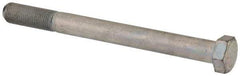 Made in USA - 1/2-20 UNF, 5-1/2" Length Under Head Hex Head Cap Screw - Partially Threaded, Grade 5 Steel, Zinc-Plated Finish, 3/4" Hex - Benchmark Tooling