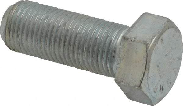 Made in USA - 9/16-18 UNF, 1-1/2" Length Under Head Hex Head Cap Screw - Fully Threaded, Grade 5 Steel, Zinc-Plated Finish, 13/16" Hex - Benchmark Tooling