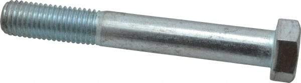 Made in USA - 3/4-10 UNC, 5-1/2" Length Under Head Hex Head Cap Screw - Partially Threaded, Grade 5 Steel, Zinc-Plated Finish, 1-1/8" Hex - Benchmark Tooling