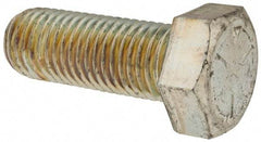 Made in USA - 1-1/8 - 7 UNC, 3" Length Under Head Hex Head Cap Screw - Fully Threaded, Grade 5 Steel, Zinc-Plated Finish, 1-11/16" Hex - Benchmark Tooling