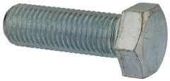Made in USA - 1-1/8 - 7 UNC, 3-1/2" Length Under Head Hex Head Cap Screw - Fully Threaded, Grade 5 Steel, Zinc-Plated Finish, 1-11/16" Hex - Benchmark Tooling