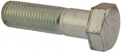 Made in USA - 1-1/4 - 7 UNC, 4-1/2" Length Under Head Hex Head Cap Screw - Partially Threaded, Grade 5 Steel, Zinc-Plated Finish, 1-7/8" Hex - Benchmark Tooling