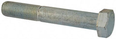 Made in USA - 1-1/4 - 7 UNC, 8" Length Under Head Hex Head Cap Screw - Partially Threaded, Grade 5 Steel, Zinc-Plated Finish, 1-7/8" Hex - Benchmark Tooling