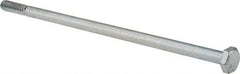 Value Collection - 1/4-20 UNC, 6" Length Under Head Hex Head Cap Screw - Partially Threaded, Grade 2 Steel, Zinc-Plated Finish, 7/16" Hex - Benchmark Tooling