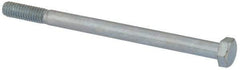 Value Collection - 5/16-18 UNC, 4-1/2" Length Under Head Hex Head Cap Screw - Partially Threaded, Grade 2 Steel, Zinc-Plated Finish, 1/2" Hex - Benchmark Tooling