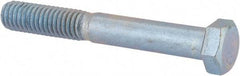 Value Collection - 3/8-16 UNC, 2-3/4" Length Under Head Hex Head Cap Screw - Partially Threaded, Grade 2 Steel, Zinc-Plated Finish, 9/16" Hex - Benchmark Tooling