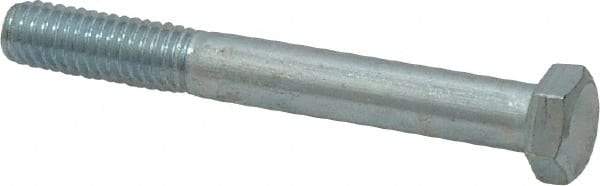 Value Collection - 3/8-16 UNC, 3" Length Under Head Hex Head Cap Screw - Partially Threaded, Grade 2 Steel, Zinc-Plated Finish, 9/16" Hex - Benchmark Tooling