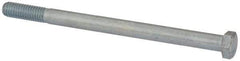 Value Collection - 3/8-16 UNC, 5-1/2" Length Under Head Hex Head Cap Screw - Partially Threaded, Grade 2 Steel, Zinc-Plated Finish, 9/16" Hex - Benchmark Tooling