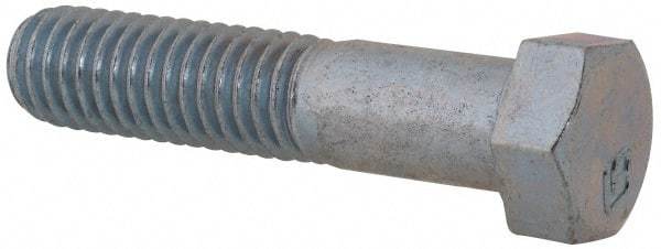 Value Collection - 7/16-14 UNC, 2" Length Under Head Hex Head Cap Screw - Partially Threaded, Grade 2 Steel, Zinc-Plated Finish, 5/8" Hex - Benchmark Tooling