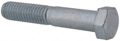 Value Collection - 7/16-14 UNC, 2-1/2" Length Under Head Hex Head Cap Screw - Partially Threaded, Grade 2 Steel, Zinc-Plated Finish, 5/8" Hex - Benchmark Tooling