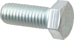 Value Collection - 1/2-13 UNC, 1-1/4" Length Under Head Hex Head Cap Screw - Fully Threaded, Grade 2 Steel, Zinc-Plated Finish, 3/4" Hex - Benchmark Tooling