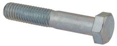 Value Collection - 1/2-13 UNC, 2-3/4" Length Under Head Hex Head Cap Screw - Partially Threaded, Grade 2 Steel, Zinc-Plated Finish, 3/4" Hex - Benchmark Tooling