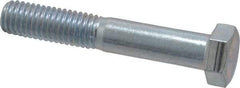 Value Collection - 1/2-13 UNC, 3" Length Under Head Hex Head Cap Screw - Partially Threaded, Grade 2 Steel, Zinc-Plated Finish, 3/4" Hex - Benchmark Tooling