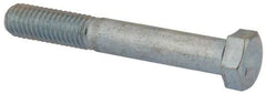 Value Collection - 1/2-13 UNC, 3-1/2" Length Under Head Hex Head Cap Screw - Partially Threaded, Grade 2 Steel, Zinc-Plated Finish, 3/4" Hex - Benchmark Tooling