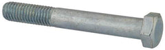 Value Collection - 1/2-13 UNC, 3-3/4" Length Under Head Hex Head Cap Screw - Partially Threaded, Grade 2 Steel, Zinc-Plated Finish, 3/4" Hex - Benchmark Tooling