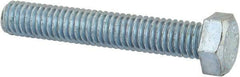 Value Collection - 3/8-16 UNC, 2-1/4" Length Under Head Hex Head Cap Screw - Fully Threaded, Grade 2 Steel, Zinc-Plated Finish, 9/16" Hex - Benchmark Tooling
