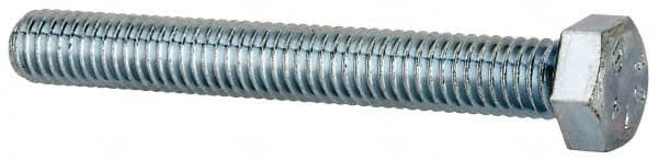 Value Collection - 3/8-16 UNC, 3" Length Under Head Hex Head Cap Screw - Fully Threaded, Grade 2 Steel, Zinc-Plated Finish, 9/16" Hex - Benchmark Tooling