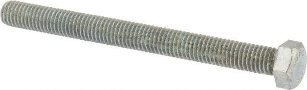 Value Collection - 1/2-13 UNC, 5-1/2" Length Under Head Hex Head Cap Screw - Fully Threaded, Grade 2 Steel, Zinc-Plated Finish, 3/4" Hex - Benchmark Tooling