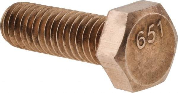 Value Collection - 5/16-18 UNC, 1" Length Under Head Hex Head Cap Screw - Silicon Bronze, 1/2" Hex - Benchmark Tooling