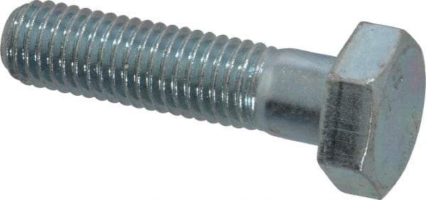 Value Collection - M10x1.50mm Metric Coarse, 40mm Length Under Head Hex Head Cap Screw - Partially Threaded, Grade 8.8 Steel, Zinc-Plated Finish, 17mm Hex - Benchmark Tooling