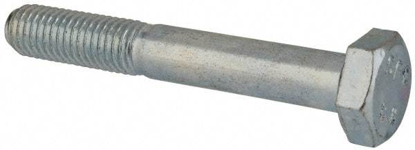 Value Collection - M10x1.50mm Metric Coarse, 70mm Length Under Head Hex Head Cap Screw - Partially Threaded, Grade 8.8 Steel, Zinc-Plated Finish, 17mm Hex - Benchmark Tooling