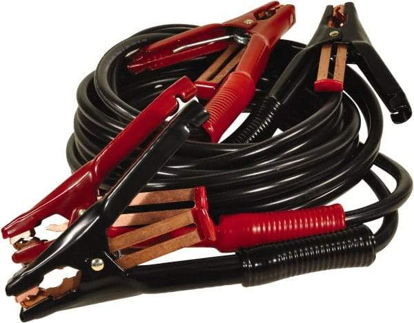 Associated Equipment - 15 Ft. Long, 500 Amperage Rating, Heavy Duty Booster Cable - Black & Red, 5 AWG Wire Guage - Benchmark Tooling