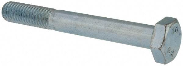 Value Collection - M10x1.50mm Metric Coarse, 80mm Length Under Head Hex Head Cap Screw - Partially Threaded, Grade 8.8 Steel, Zinc-Plated Finish, 17mm Hex - Benchmark Tooling