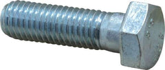 Value Collection - M12x1.75mm Metric Coarse, 40mm Length Under Head Hex Head Cap Screw - Partially Threaded, Grade 8.8 Steel, Zinc-Plated Finish, 19mm Hex - Benchmark Tooling