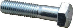 Value Collection - M12x1.75mm Metric Coarse, 50mm Length Under Head Hex Head Cap Screw - Partially Threaded, Grade 8.8 Steel, Zinc-Plated Finish, 19mm Hex - Benchmark Tooling