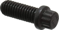 Value Collection - 3/8-16 UNC, 1" Length Under Head, 12 Point Drive Flange Bolt - 1" Thread Length, 170M PSI Alloy Steel, Smooth Flange, Uncoated - Benchmark Tooling