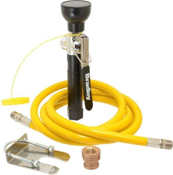 Bradley - Plumbed Drench Hoses Mount: Wall Style: Single Spray Head - Benchmark Tooling