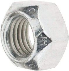 Value Collection - 7/8-9 UNC Grade C Hex Lock Nut with Distorted Thread - 1-5/16" Width Across Flats, 49/64" High, Cadmium Clear-Plated Finish - Benchmark Tooling