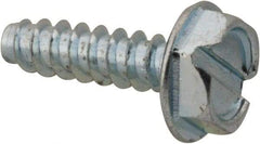 Value Collection - #6 Hex Washer Head Slotted Sheet Metal Screw - Steel, 1/2" Length Under Head, Grade 2 - Benchmark Tooling