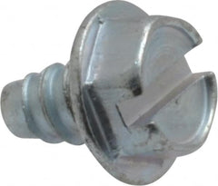Value Collection - #8 Hex Washer Head Slotted Sheet Metal Screw - Steel, 1/4" Length Under Head, Grade 2 - Benchmark Tooling