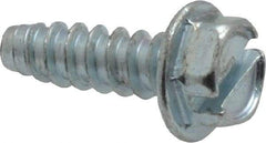 Value Collection - #8 Hex Washer Head Slotted Sheet Metal Screw - Steel, 1/2" Length Under Head, Grade 2 - Benchmark Tooling