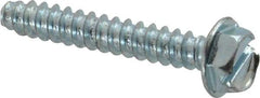 Value Collection - #8 Hex Washer Head Slotted Sheet Metal Screw - Steel, 1" Length Under Head, Grade 2 - Benchmark Tooling