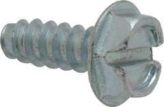 Value Collection - #10 Hex Washer Head Slotted Sheet Metal Screw - Steel, 1/2" Length Under Head, Grade 2 - Benchmark Tooling