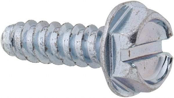 Value Collection - #10 Hex Washer Head Slotted Sheet Metal Screw - Steel, 5/8" Length Under Head, Grade 2 - Benchmark Tooling