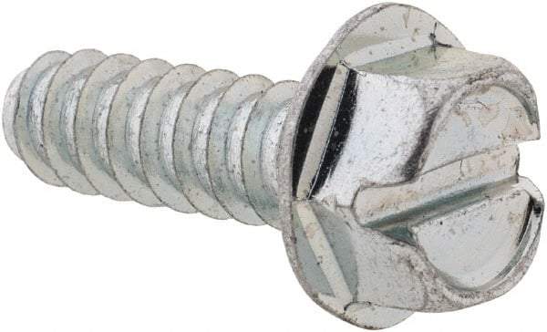 Value Collection - 1/4" Hex Washer Head Slotted Sheet Metal Screw - Steel, 3/4" Length Under Head, Grade 2 - Benchmark Tooling
