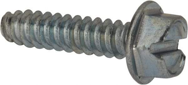 Value Collection - 1/4" Hex Washer Head Slotted Sheet Metal Screw - Steel, 1" Length Under Head, Grade 2 - Benchmark Tooling