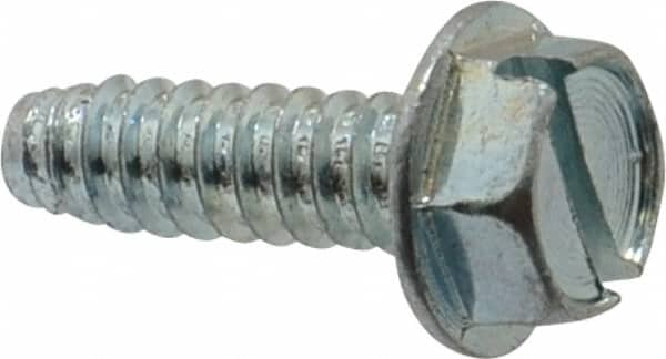 Value Collection - 5/16" Hex Washer Head Slotted Sheet Metal Screw - Steel, 1" Length Under Head, Grade 2 - Benchmark Tooling