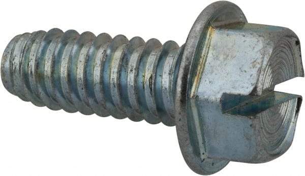 Value Collection - 3/8" Hex Washer Head Slotted Sheet Metal Screw - Steel, 1" Length Under Head, Grade 2 - Benchmark Tooling